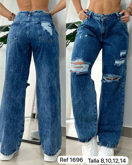 Jeans colombiano bota recta